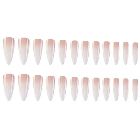 French Extra-Long Teardrop Press-On Nails
