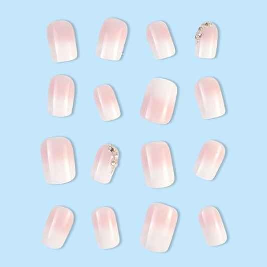 Pink Jelly Gradient Press-On Nails