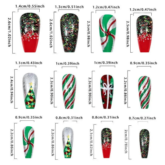 Christmas False Nails Christmas Gift Press-On Nails