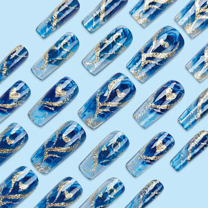 Glitter Heart Ready-Made Press-On Nails