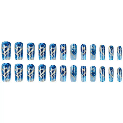 Glitter Heart Ready-Made Press-On Nails