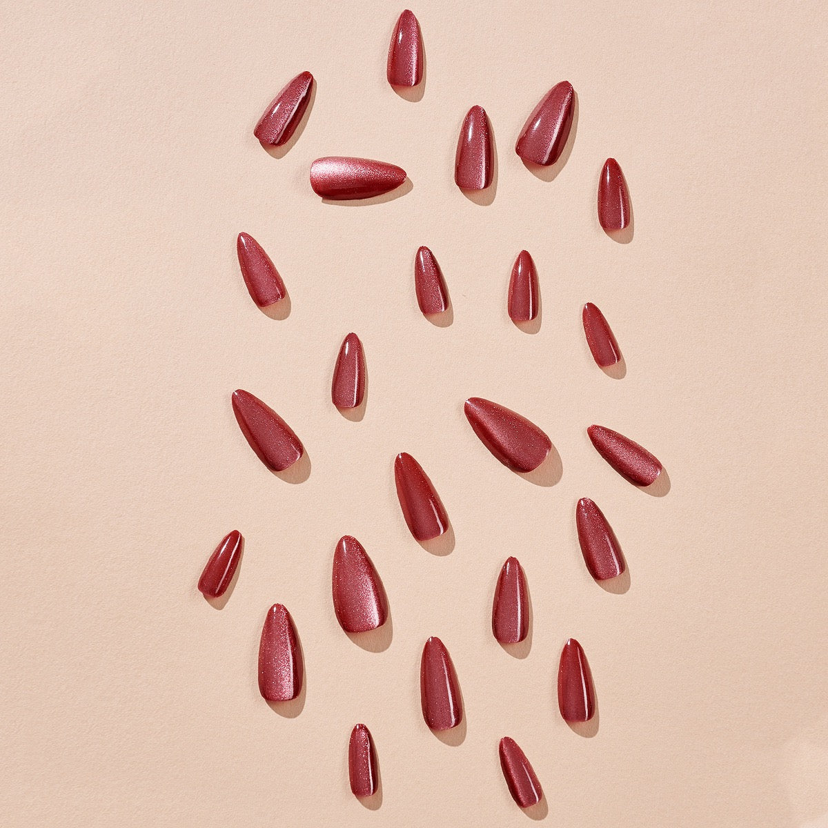 Bestselling Solid Color Soft Cat Eye Glitter French High-End Elegant Removable Press-On Nail Tips