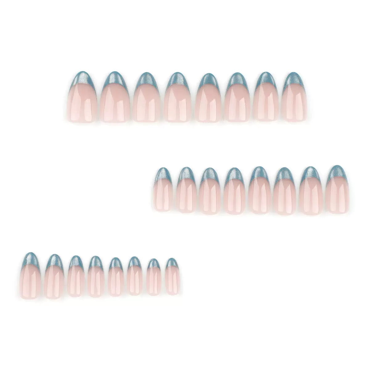 Simple French Luxury Green Cat-Eye Almond Press-On Nails