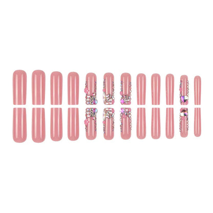 Luxury Premium Rhinestone Heavy-Duty Long Tube Press-On Nails
