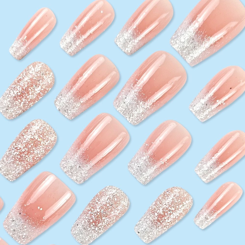Mid-Length Starry Sky Press-On Nails