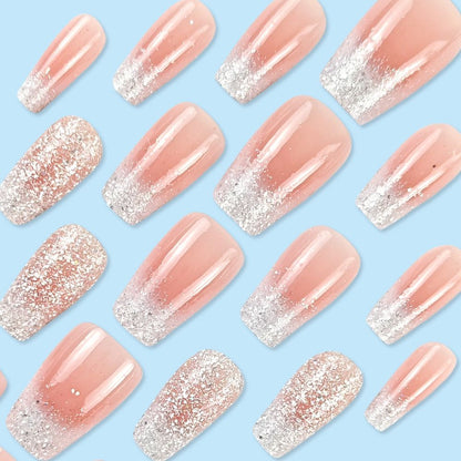Mid-Length Starry Sky Press-On Nails