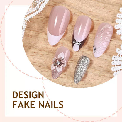 Premium High-Quality Hot-Selling 3D Resin Petal Flower Detachable Press-On Nails