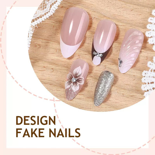 Premium High-Quality Hot-Selling 3D Resin Petal Flower Detachable Press-On Nails