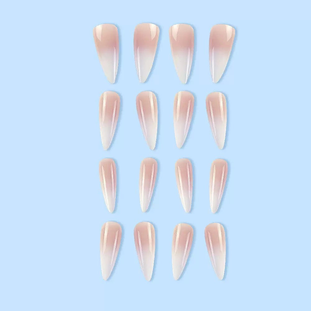 French Extra-Long Teardrop Press-On Nails