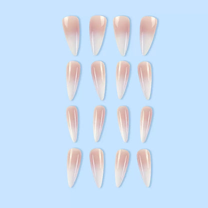 French Extra-Long Teardrop Press-On Nails