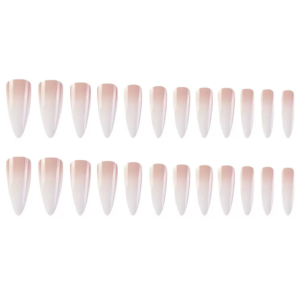 French Extra-Long Teardrop Press-On Nails
