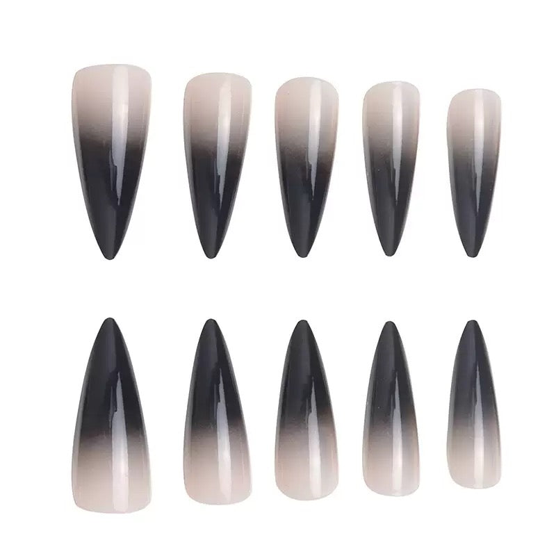 Halloween Long Stiletto Gradient Minimalist Press-On Nails