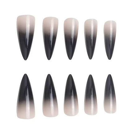 Halloween Long Stiletto Gradient Minimalist Press-On Nails