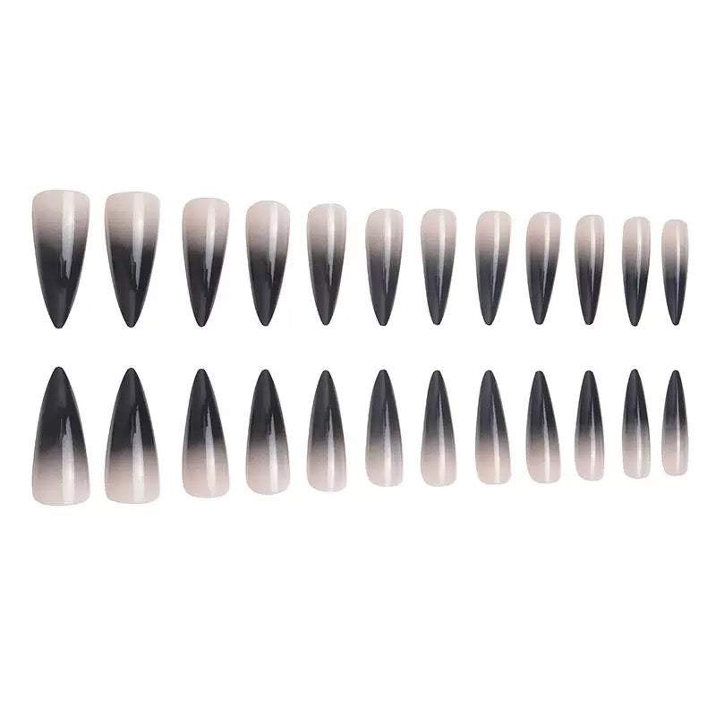 Halloween Long Stiletto Gradient Minimalist Press-On Nails