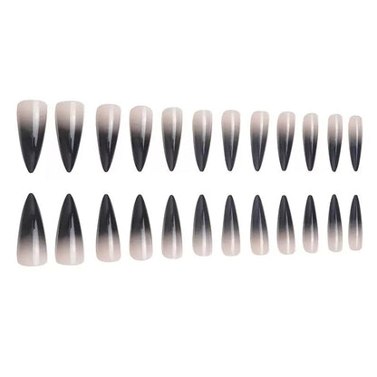 Halloween Long Stiletto Gradient Minimalist Press-On Nails
