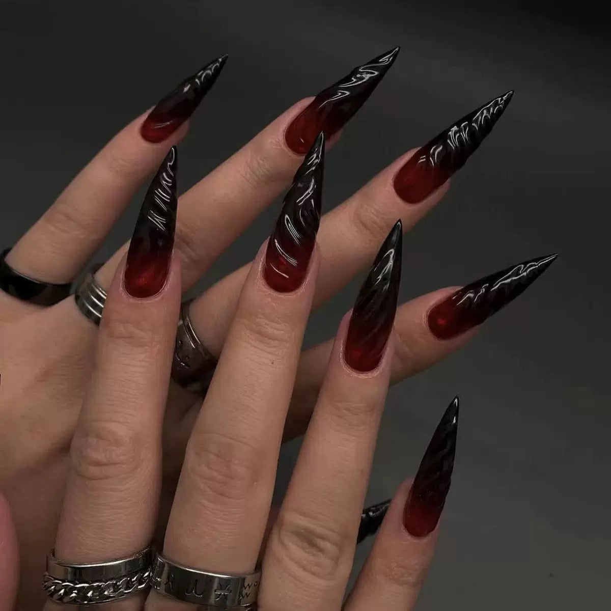 Halloween 3D Gradient Press-On Nails