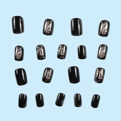 Dark Goth Babe Black Vine Ready-to-Wear Press-On Nail