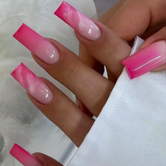 French-Style Edgy Girl Gradient Ballet Press-On Nails