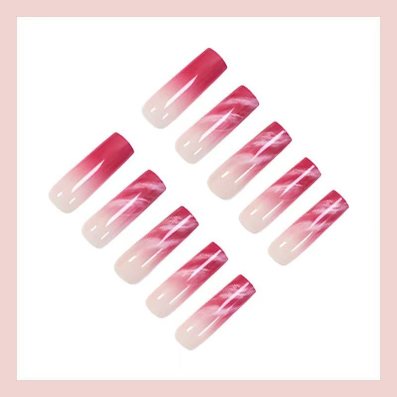 French-Style Edgy Girl Gradient Ballet Press-On Nails