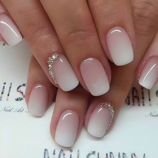 Pink Jelly Gradient Press-On Nails