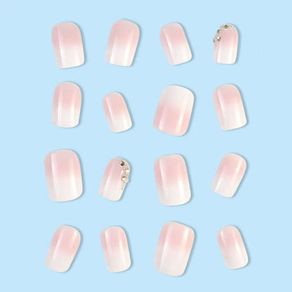 Pink Jelly Gradient Press-On Nails