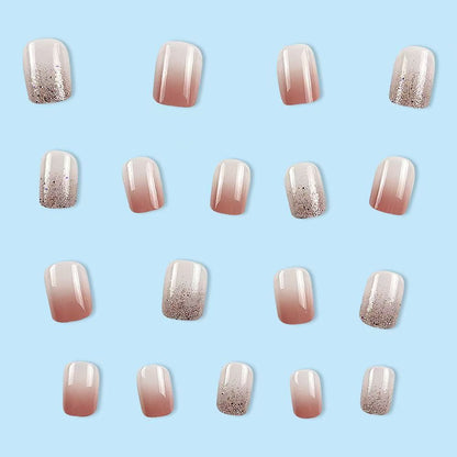 Icy Clear Glitter Press-On Nails