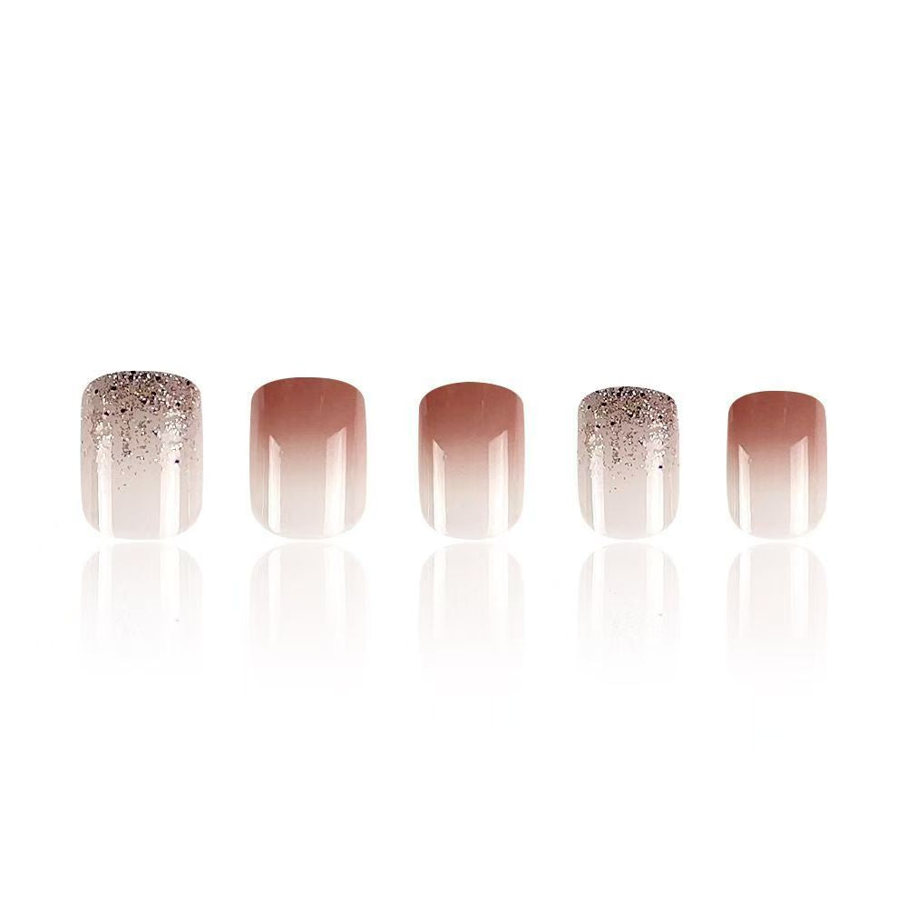 Icy Clear Glitter Press-On Nails