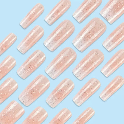 Sparkling Starry Pink Gradient Press-On Nails
