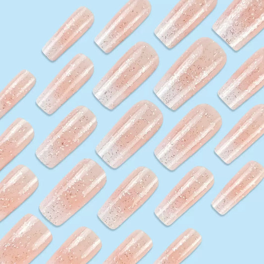 Sparkling Starry Pink Gradient Press-On Nails