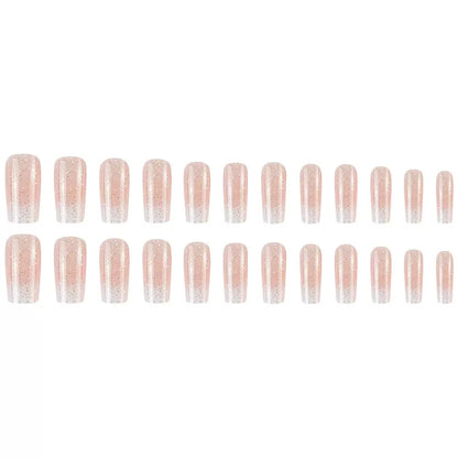 Sparkling Starry Pink Gradient Press-On Nails