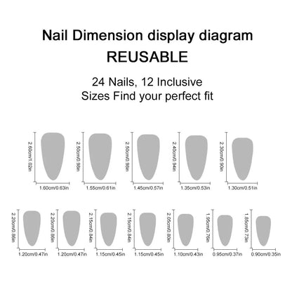 24-Piece Pink Leopard KITTY Cat Rhinestone Press-On Nails – Trendy & Sparkly