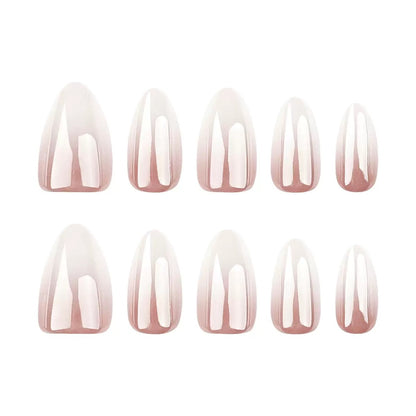 French Elegant Gradient Almond Press-On Nails