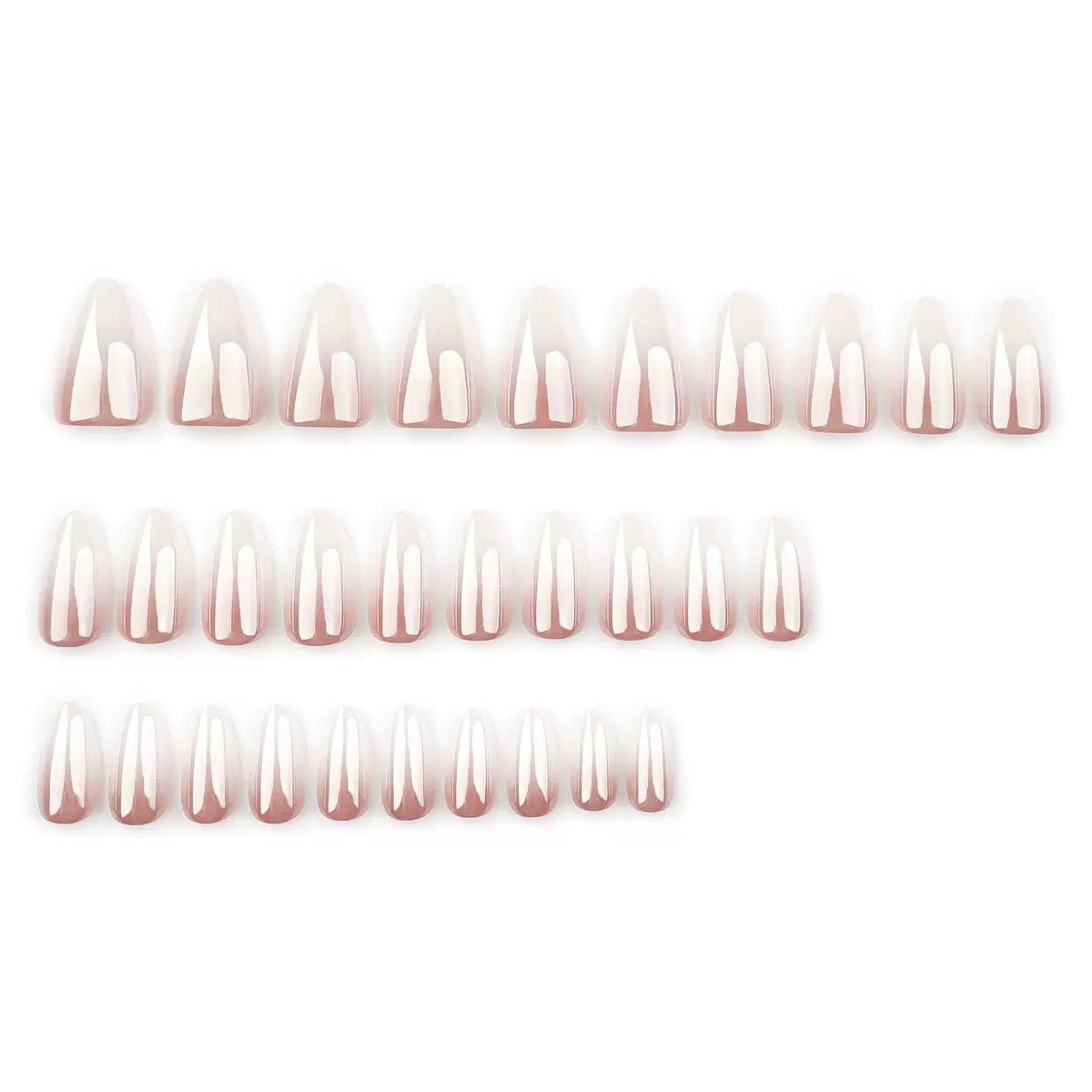 French Elegant Gradient Almond Press-On Nails