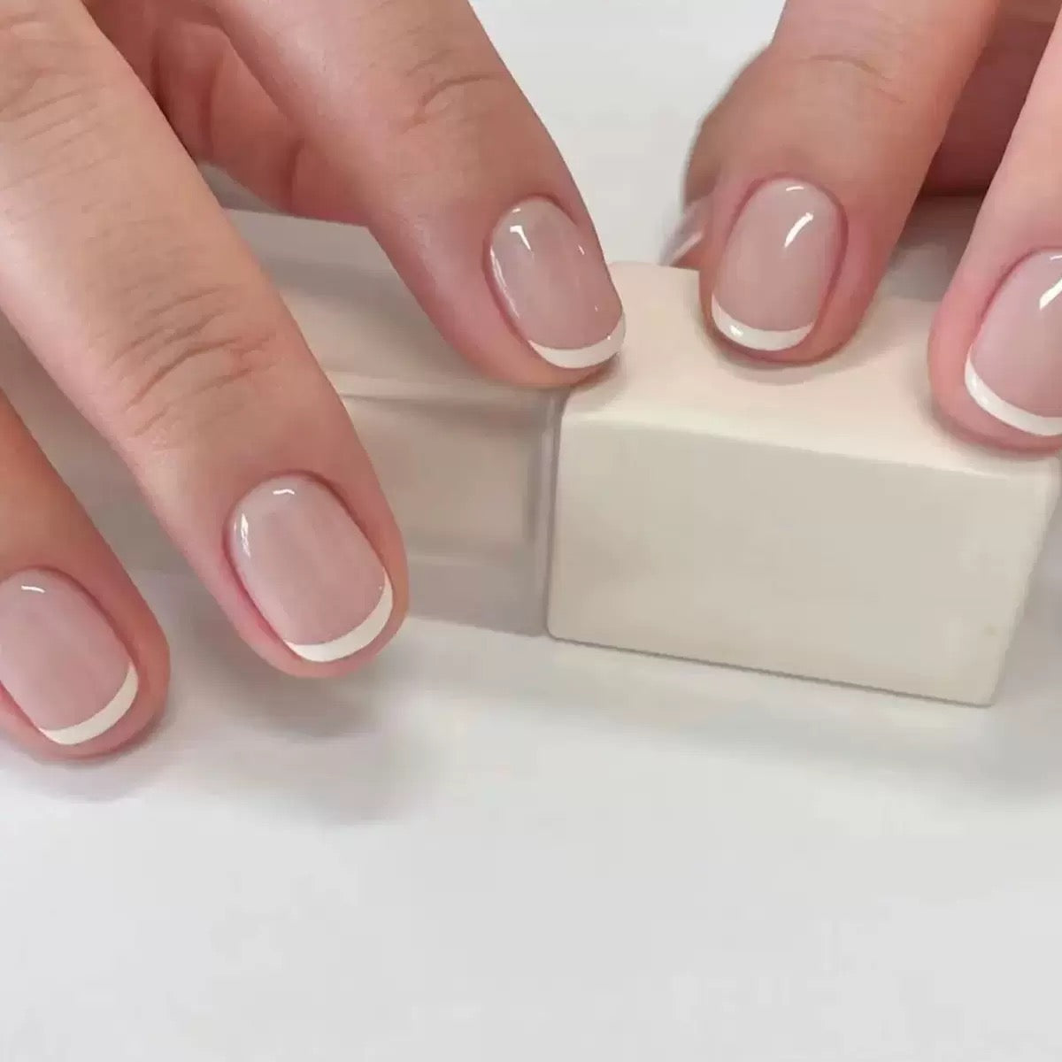 Elegant Simple Nude Press-On Nails