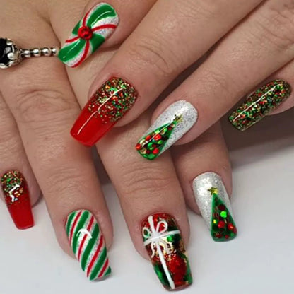 Christmas False Nails Christmas Gift Press-On Nails
