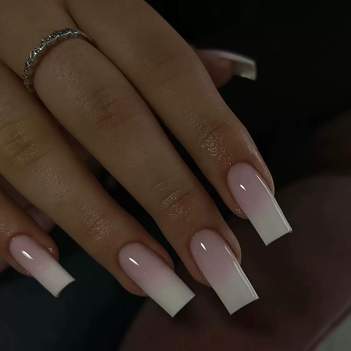 European & American Girly Simple Medium-Long French Press-On Nails