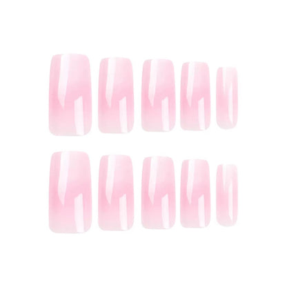 European & American Girly Simple Medium-Long French Press-On Nails