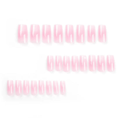 European & American Girly Simple Medium-Long French Press-On Nails