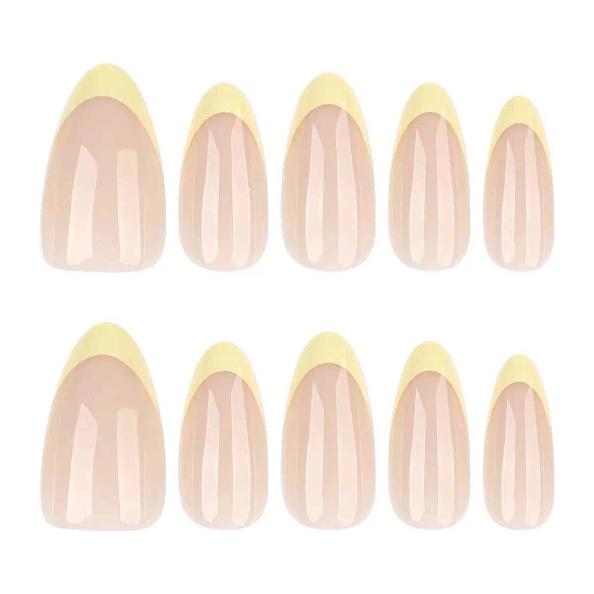 Yellow French Soft & Minimalist Almond Press-On Nails
